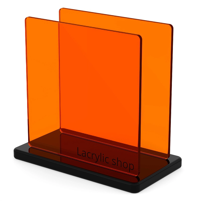 Plaque Plexiglass Teinté Orange ep 3 mm